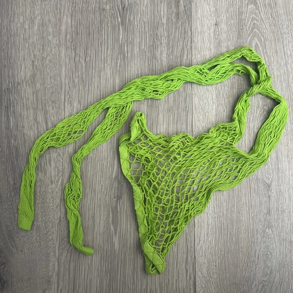 Carnivalista Neon Lime Fizz Green Fishnet Tights Carnival Costume Women’s